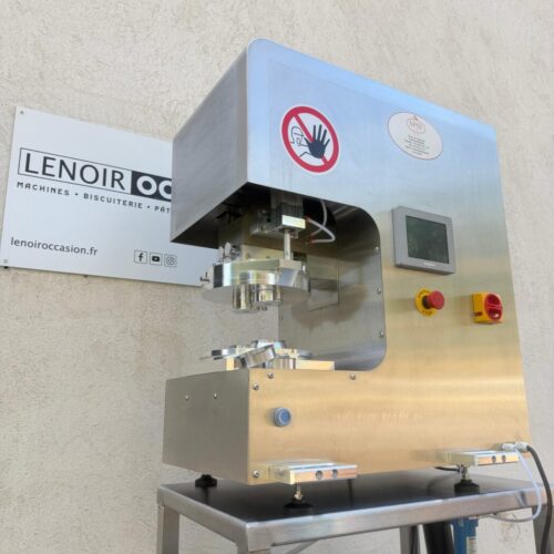 Fonceuse à tartes SPSI FT-250 sur châssis inox mobile pour laboratoire de pâtisserie et traiteur